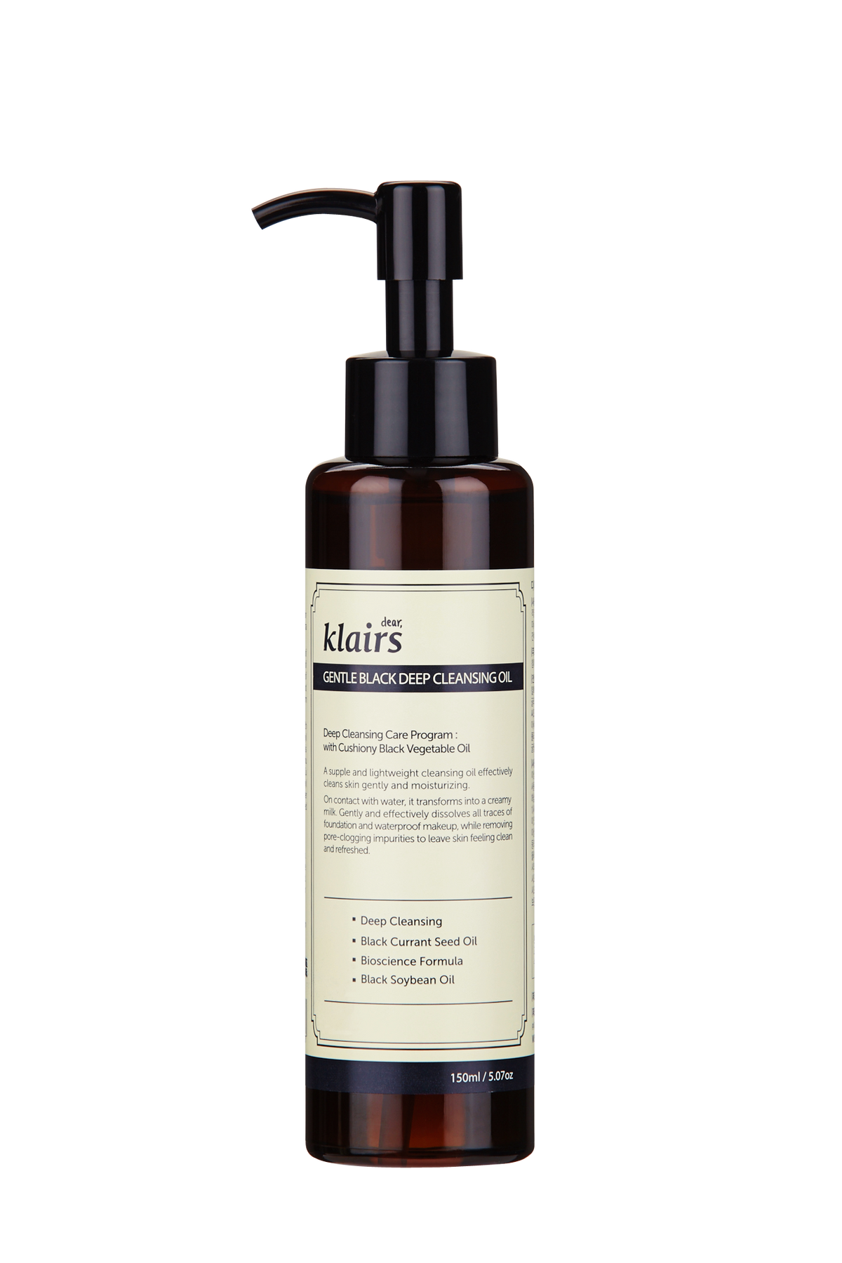 Klairs Gentle Black Deep Cleansing Oil